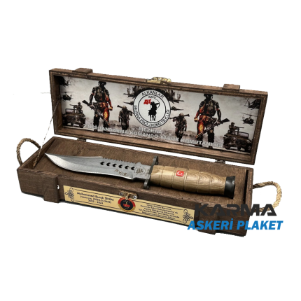 Jandarma Komando Mühimmat Sandıklı Siyah Bıçaklı Askeri Plaket