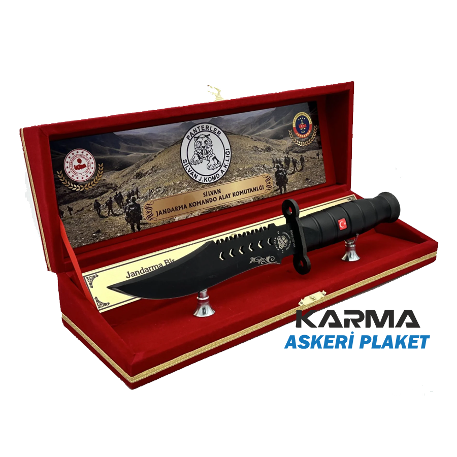 kadife-kutulu-jandarma-komando-hizmet-anisi-siyah-bicaklı-askeri-silt-plaket