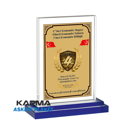 Komando Tugayı Uzman Çavuş Askeri Şilt Plaket