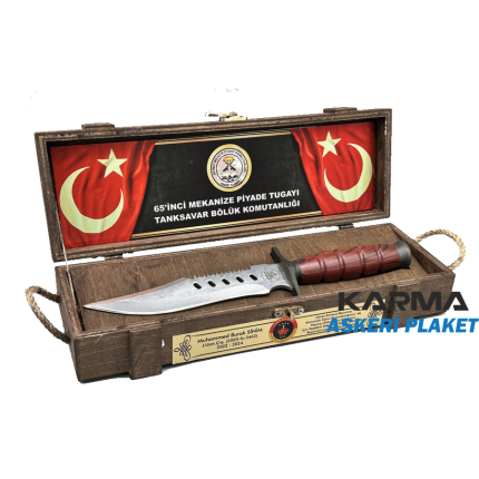 Mekanize Piyade Tugayı Tankçı Mühimmat Sandıklı Kırmızı Bıçaklı Askeri Plaket